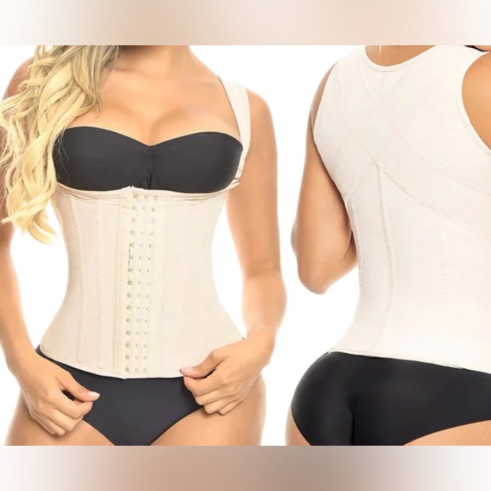 good quality BLACK shapewear full coverage XXL Structured Corset shaper VEST
